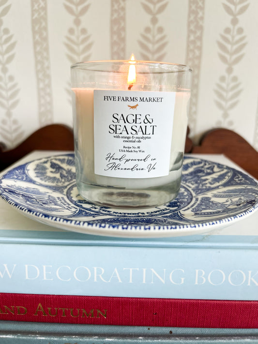 8 oz Scented Candle | Sage & Sea Salt