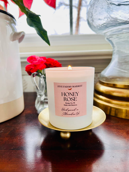 8 oz Scented Candle | Honey Rose